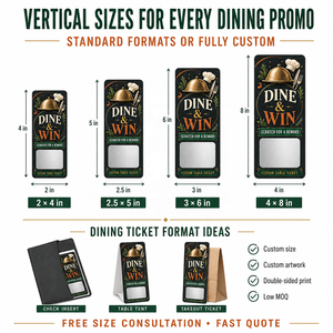 Billets à gratter personnalisés à livraison rapide, verticaux, pour restaurants, bons de réduction pour la fidélisation des clients et les récompenses pour les invités - Product Image 4