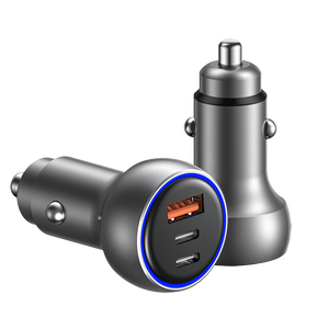 Chargeur de voiture 100W avec écran numérique intelligent, adaptateur universel pour smartphone A+USB C 12-24V, charge ultra-rapide PD 100W - Product Image 1