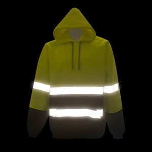 WANXIAO <strong>Hi</strong> <strong>Vis</strong> Hoodie Safety Wear Sweatshirt Hoodie Jacket High Visibility Safety Pullover Sweatshirt <strong>Top</strong> - Product Image 2