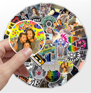50 pezzi adesivi soprannaturali TV etichetta decorativa per bagaglio per computer portatile casco Skateboard in vinile adesivo impermeabile - Product Image 4