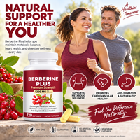 120 Capsules d'Extrait de Berbérine HCL Premium, Compléments Alimentaires 1200mg, Capsules de Berbérine Plus pour la Perte de Poids