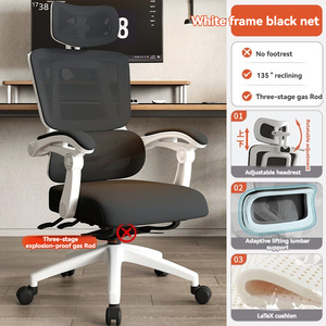 Silla giratoria de malla completa de fabricante, silla de Gerente de jefe, silla de oficina ergonómica ejecutiva reclinable para adultos - Product Image 6