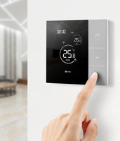 Thermostat de chauffage au sol électrique avec minuterie hebdomadaire, touches tactiles silencieuses, luminosité de l'écran réglable, contrôleur de température ambiante
