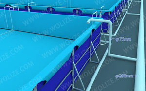 <span class=keywords><strong>Piscine</strong></span> de forme carrée protection UV améliorée facile à installer utilisation en extérieur élevage de tilapia poisson-chat tôle galvanisée étang à poissons - Product Image 4