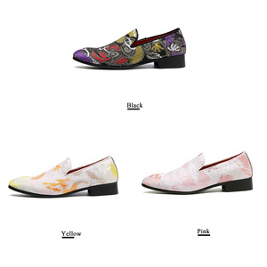 Chaussures de smoking brodées à bout pointu pour hommes et femmes, grandes tailles 37-48, mocassins décontractés, chaussures de mariage A5881 - Product Image 6