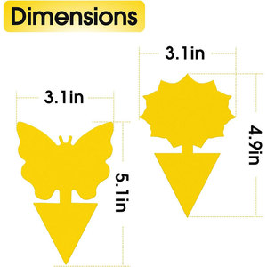 Piège collant mouche des fruits champignon moucheron piège tueur colle trappeurs protéger la plante non toxique et inodore jetable intérieur extérieur - Product Image 4