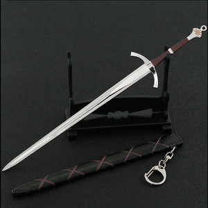 22CM Mini Arthur Dayni's Sword llavero juego Metal Throne juego modelo llavero para colección - Product Image 4