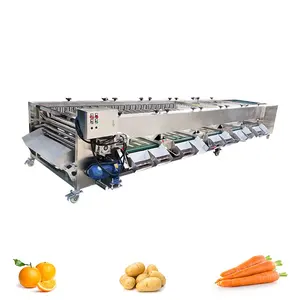 factory price automatic fruit vegetable sorting apple potato tomato orange avocado onion grading washing size weighing machine