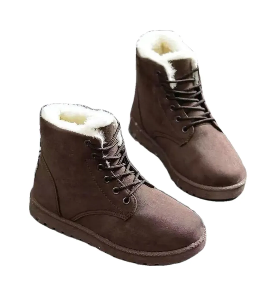 Fujin-bottes de neige en fourrure pour femme, chaussures élégantes, imperméable, Style classique, pour l'hiver, 2021