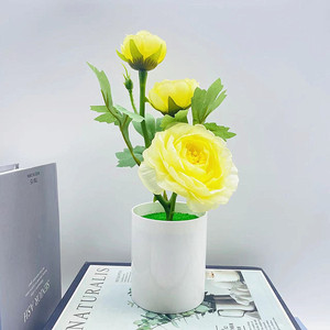 ดอกกุหลาบประดิษฐ์ Qi Xing ขนาด 26 ซม. สีแดงสด ดอกไม้ผ้าไหม ตกแต่งวันเกิด - Product Image 3