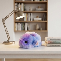 Adorable Peluche con Gradiente de Color, Portátil, con IA Electrónica, 80 Tipos de Sonidos Ambientales, Sensor de Gravedad, para Adolescentes, Adorno de Escritorio