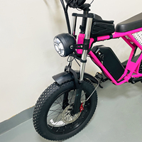 Bicicleta Eléctrica Rosa para Montaña, 48v 20ah, Frenos de Disco, Fatbike, Bicicleta Eléctrica Rápida, Bicicleta Eléctrica Urbana Híbrida para Mujeres y Niñas