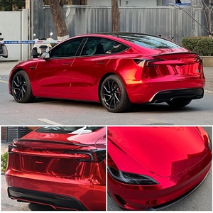 Film de protection de voiture chromé, vinyle de couleur pour envelopper la <span class=keywords><strong>carrosserie</strong></span>, changement de couleur de la <span class=keywords><strong>carrosserie</strong></span>, film chromé rouge, ISO9001 - Product Image 2