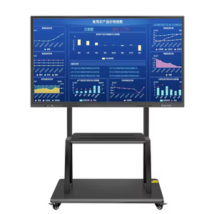 HQ <b>Board</b> 75" 4K UHD <b>Interactive</b> <b>Board</b> <b>Smart</b> <b>Whiteboard</b> with an 8 core CPU Movable Stand Wall Mounting for Office and Classroom - Product Image 1