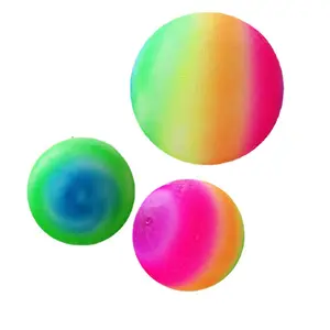 Fabricantes atacado arco-íris bola de brinquedo, pvc macio, bolas infláveis de alta qualidade personalizadas de borracha