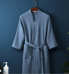 Peignoir de bain en tissu gaufré léger de luxe en gros, manches longues, peignoir de spa pour femmes - Product Image 2