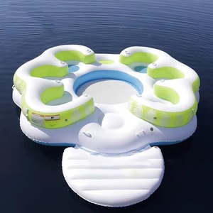 Isla Flotante Grande Múltiples Personas Duradera Sofá Piscina Barco Inflable resistente Lago Balsa Flotante Verano Lounge PVC - Product Image 3