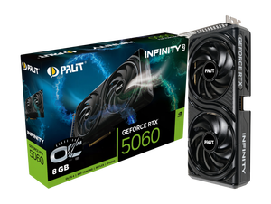 การ์ดจอ RTX 5060 2 OC 8G GDDR7 PCI-E 5.0 128-Bit GPU DP รุ่นใหม่ปี 2025 สำหรับเล่นเกมบนเดสก์ท็อป รองรับการเชื่อมต่อ PCIe 5.0 ให้ประสิทธิภาพสูงสุด - Product Image 1