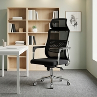 Chaises de bureau ergonomiques modernes en tissu maillé pivotantes avec soutien lombaire