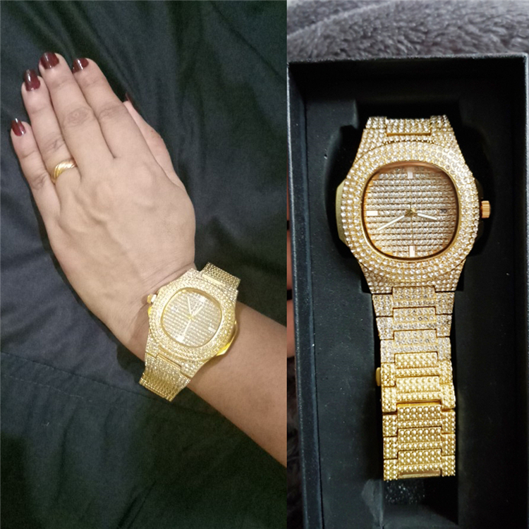 Full Diamond Fashion Watch Men Hip Hop Iced Out Watch