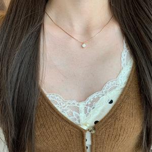 สร้อยคอจี้รูปหัวใจสำหรับเด็กผู้หญิง ทำจากเงินแท้ S925 ประดับด้วยพลอยสีม่วง ดีไซน์หวานละมุน สดใส ไม่ซ้ำใคร ให้ความรู้สึกหรูหราดุจแพลตตินัม - Product Image 4