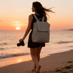 Tùy Chỉnh Du Lịch Nhiếp Ảnh Vegan Da Công Suất Lớn DSLR Ống Kính Trở Lại Gói Máy Ảnh Túi Ba Lô Với Có Thể Tháo Rời Chèn - Product Image 1