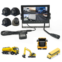 7 pouces IPS LCD Split moniteur TFT pare-brise bureau carte SD télécommande 4G WIFI GPS caméra de recul Carplay camion aide à l'inversion