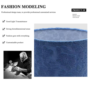 Modern Minimalist Flannelette Fabric <strong>Velvet</strong> Detachable <strong>Lampshade</strong> for Table Floor Pendant Lamps-Customizable Light Covers - Product Image 4