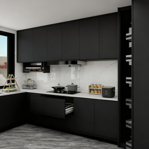Mobile da Cucina Moderno in Legno di Nuremberg, Ante in Truciolato Senza Vernice, Design Standard - Product Image 4