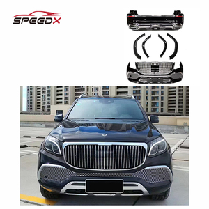 Para <span class=keywords><strong>Mercedes</strong></span> <span class=keywords><strong>Benz</strong></span> <span class=keywords><strong>GLS</strong></span> 450 350 400 <span class=keywords><strong>500</strong></span> actualización Maybach Body Kit parachoques delantero parachoques trasero - Product Image 3