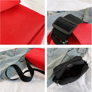 Borsa a <span class=keywords><strong>Tracolla</strong></span> Semplice in Nylon con Patta, Unisex, Leggera, Resistente, Casual, Tinta Unita, per Viaggi Estivi e Uso Quotidiano - Product Image 5