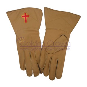 Haute Qualité En Gros En Cuir Véritable Maçonnique Chevaliers Templiers Gantelets Doux Cérémonial Parade Gants pour L'hiver et La Conduite - Product Image 1