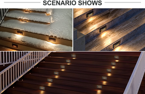 Dễ dàng để cài đặt 9-17V AC/DC phẳng hình chữ nhật bề mặt gắn rắn brass IP65 không thấm nước ngoài trời bước cầu thang dẫn gạch ánh sáng - Product Image 6