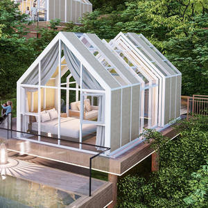 Resort a Frame Mobile Sunroom pour Tourisme Plages Électrique Rétractable Toit Éclairage Intérieur Ombrage <span class=keywords><strong>Espace</strong></span> Invité Privé - Product Image 1