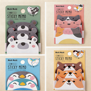 Moshi Moshi <b>Sticky</b> Memo Pads 15 Sheets Die-Cut Animal Design Self-Adhesive <b>Notes</b> for School Office - Product Image 4