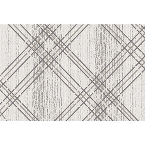 EIFFEL HOME Alfombra con textura geométrica, gris plateado, a rayas, poliéster, impermeable, resistente a las manchas, para sala de estar, dormitorio, estudio - Product Image 2