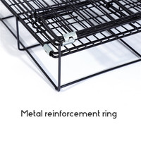 Vente en gros de cage pour chien en métal robuste à motif solide classique, grande cage d'intérieur pour chat, petite cage en fer avec matière plastique