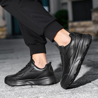 Fabrication en usine de baskets noires personnalisées pour hommes avec LOGO, chaussures de sport décontractées d'extérieur avec faible MOQ, baskets personnalisées à bout large