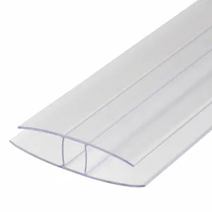 UV Co-extrusion waterproof roof pc sheet connection h & u plastic polycarbonate profiles