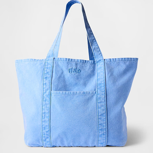 Personalized Custom Blank Tote Bag Women <strong>Designer</strong> Handbag Monogram Denim Shoulder Bag - Product Image 2