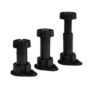 Patas Ajustables para Muebles de Cocina, de Plástico, 8cm, 10cm, 12cm, 15cm de Altura, con Placa de Soporte Inferior, Fácil Instalación - Product Image 1