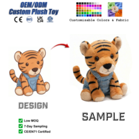 Peluche personnalisée tigre, animal en peluche sur mesure, tigre mignon à partir de votre dessin, design IA, cadeau doux et mignon, décoration Kawaii pour la maison