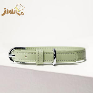 व्यक्तिगत डिजाइन कुत्ते कॉलर लक्जरी शाकाहारी चमड़े के कुत्ते कॉलर पट्टा पालतू जानवरों की आपूर्ति - Product Image 1