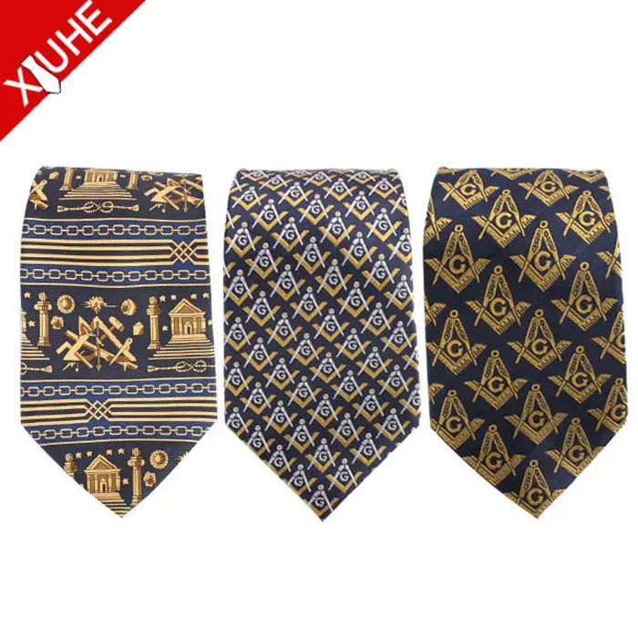 wholesale custom silk mens freemason tie masonic necktie woven custom brand silk necktie
