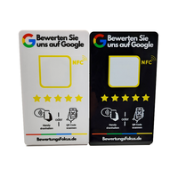 Google NFC Bewertungsständer aus Acryl-PVC für Social Media, RFID-Bewertungskartenhalter, Google RFID-Tag Bewertungsständer mit NFC-Chip