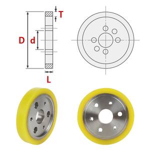 MDI Mechanische Geräte-Lenkrollen mit Edelstahl-PU-Antriebsrad Verschleißfeste Rollen Laufrollen Führungsräder - Product Image 4