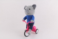 Jouets en peluche électroniques à mouvement électrique pour animaux amusants à rouler à vélo, Juguetes, animaux en peluche