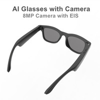 Gafas Inteligentes con Cámara de 8MP, EIS, IA, Lentes Intercambiables con Traducción, Micrófono Dual con Cancelación de Ruido ENC para Llamadas