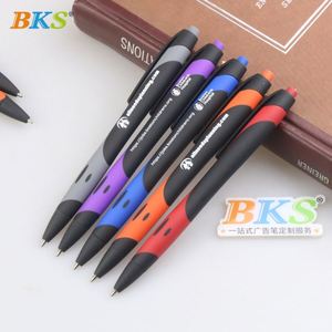 School Plastic Cheap Multicolored <b>Ballpoint</b> <b>Pen</b> Signature <b>Pens</b> with Press OEM Retractable Custom Printed logo - Product Image 3