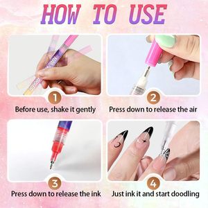 ปากกาเขียนเล็บ NOVISON ขนาด 0.5 มม. สำหรับงานศิลปะบนเล็บ 12 สี กันน้ำ หมึกอะคริลิค ใช้กับกระดาษ ไม่ลบเลือนได้ เหมาะสำหรับมืออาชีพ ใช้ในร้านเสริมสวย - Product Image 2